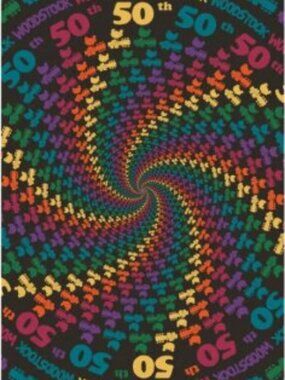 Woodstock 50th Spiral Tapestry ~ Officially Licensed ~ 60" x 90" ~ Brand New!